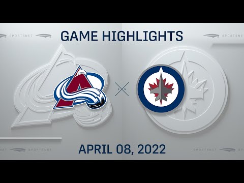 NHL Highlights | Avalanche vs. Jets - Apr. 8, 2022