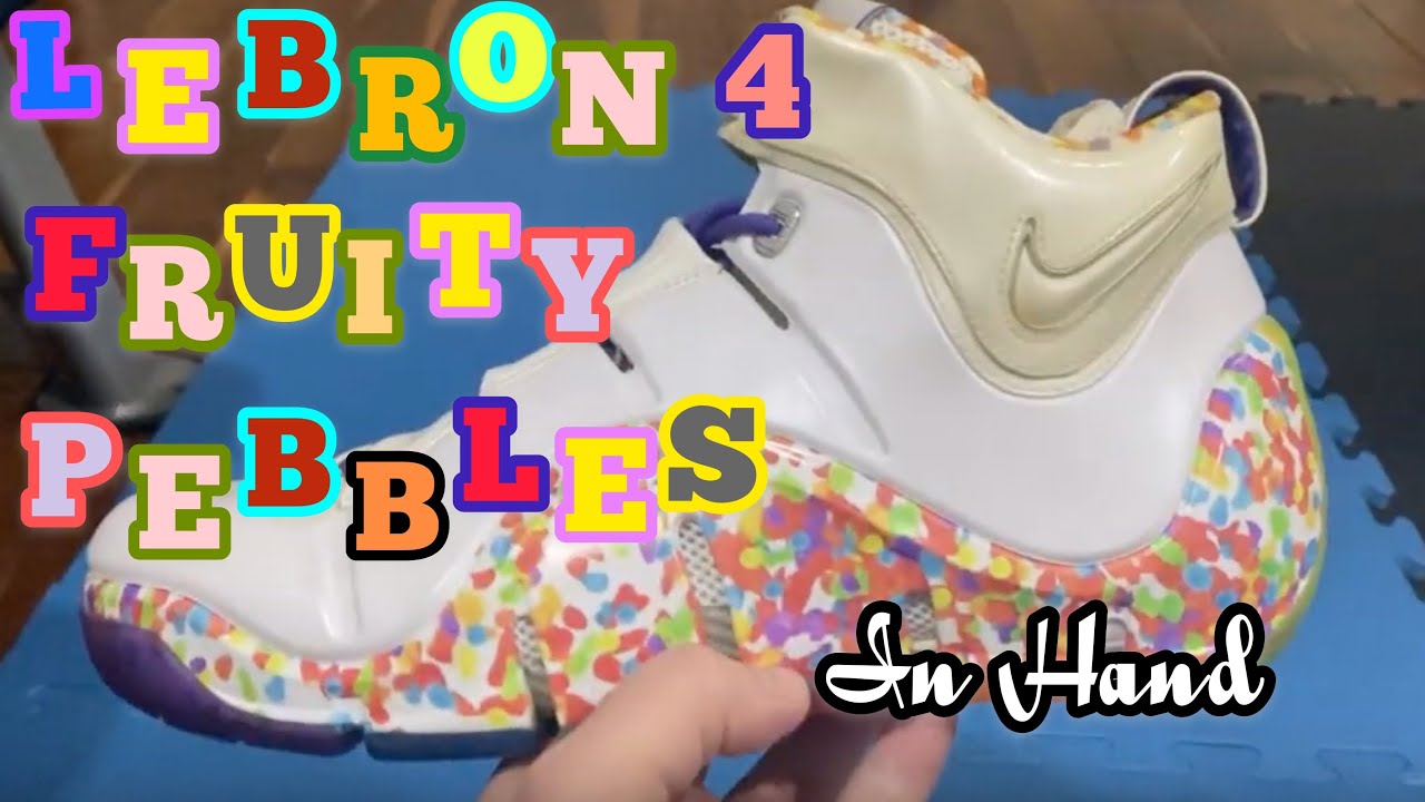 NIKE LEBRON 4 FRUITY PEBBLES in hand from Shoe_butter・ナイキ