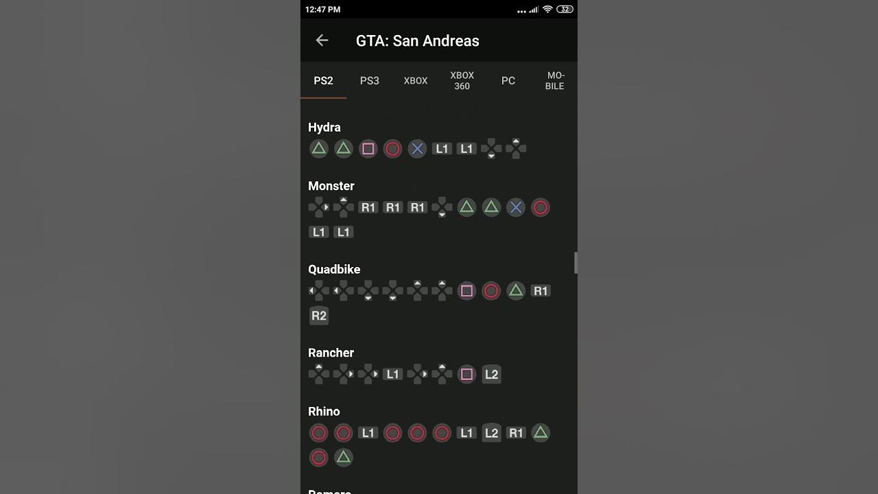Trucos para GTA San Andreas en PS2 YouTube