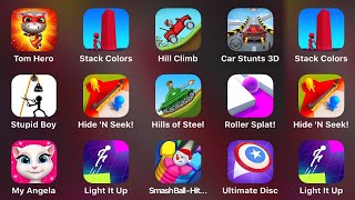 Tom Hero, Stack Colors, Hill Climb, Car Stuns, Stupid Boy, Hide'N Seek, Hills of Steel, Roller Splat screenshot 4