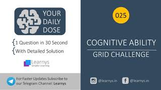 Your Daily Dose. Cognitive Ability. Grid Challenge. 025