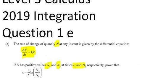 2019 Level 3 Calculus - Integration Q1e