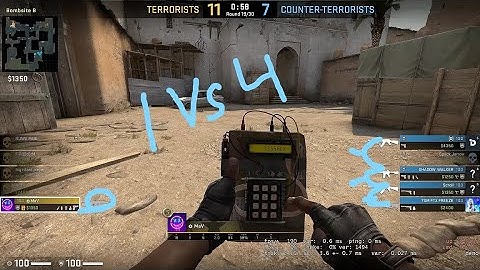 CLUTCH!!!!!!!!!!!!!!!!!!!!! 1v4 Bomb Plant| Dust-2  | Counter-Strike: Global Offensive