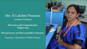 Introduction to WIN862 Microprocessors and Microcontrollers Laboratory by Mrs  B Lakshmi Prasanna