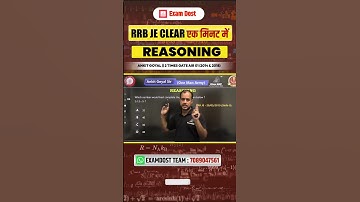 RRB JE Clear Ek Minute Mein | Reasoning | Analogies | Ankit Goyal | One Man Army