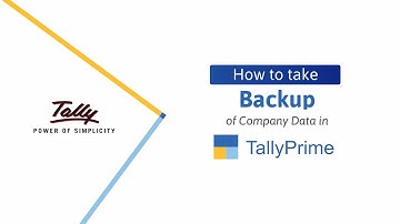 How to Take Backup of Company Data in TallyPrime | TallyHelp