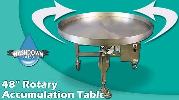 Industrial Rotary Accumulation Turntables - Washdown-Rated / Stainless Steel