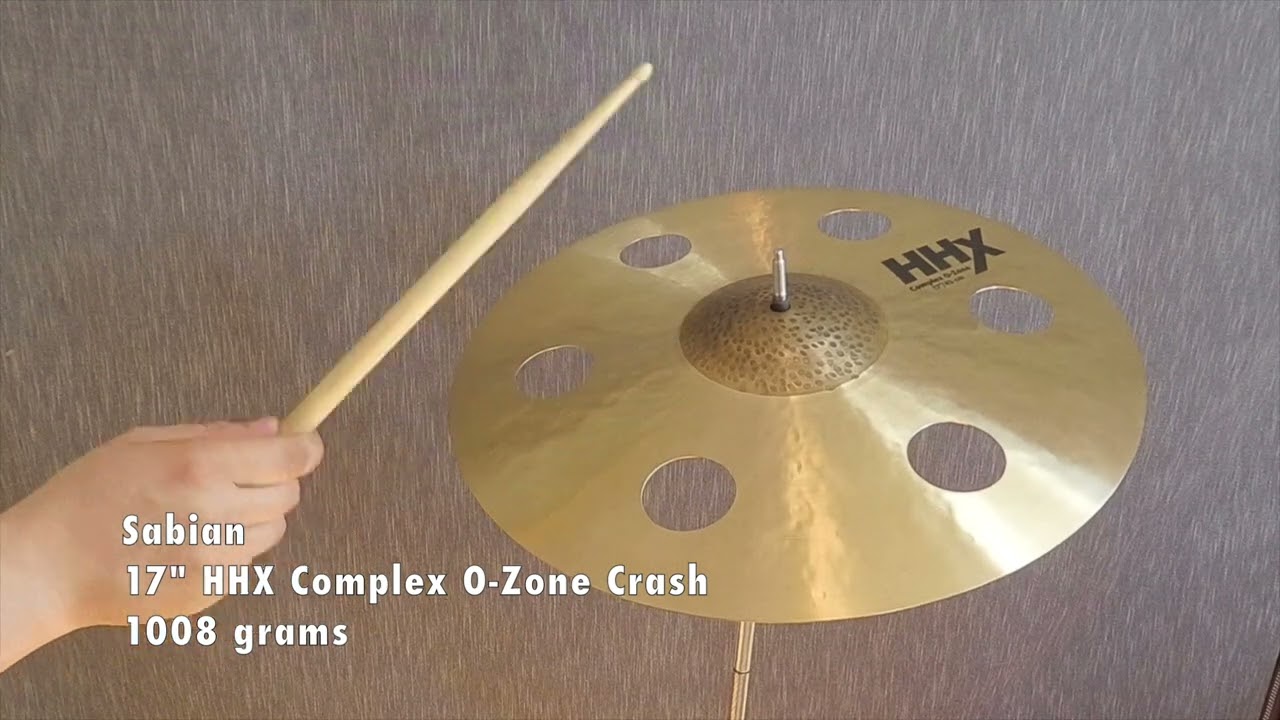 Sabian 17 Inch HHX Complex O-Zone Crash Cymbal 1008 grams DEMO