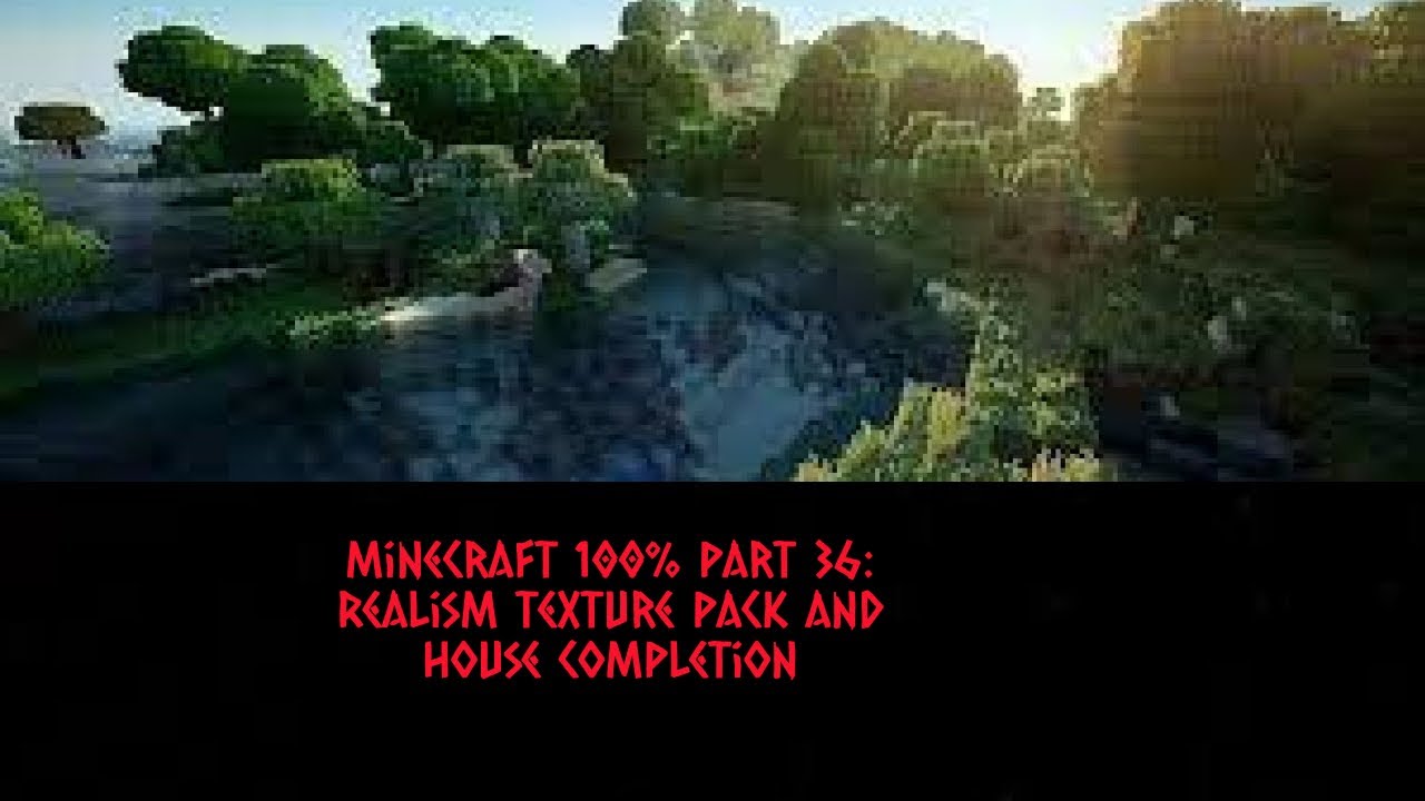 Minecraft 100% Part 36: Realism Texture Pack and House Completion - YouTube