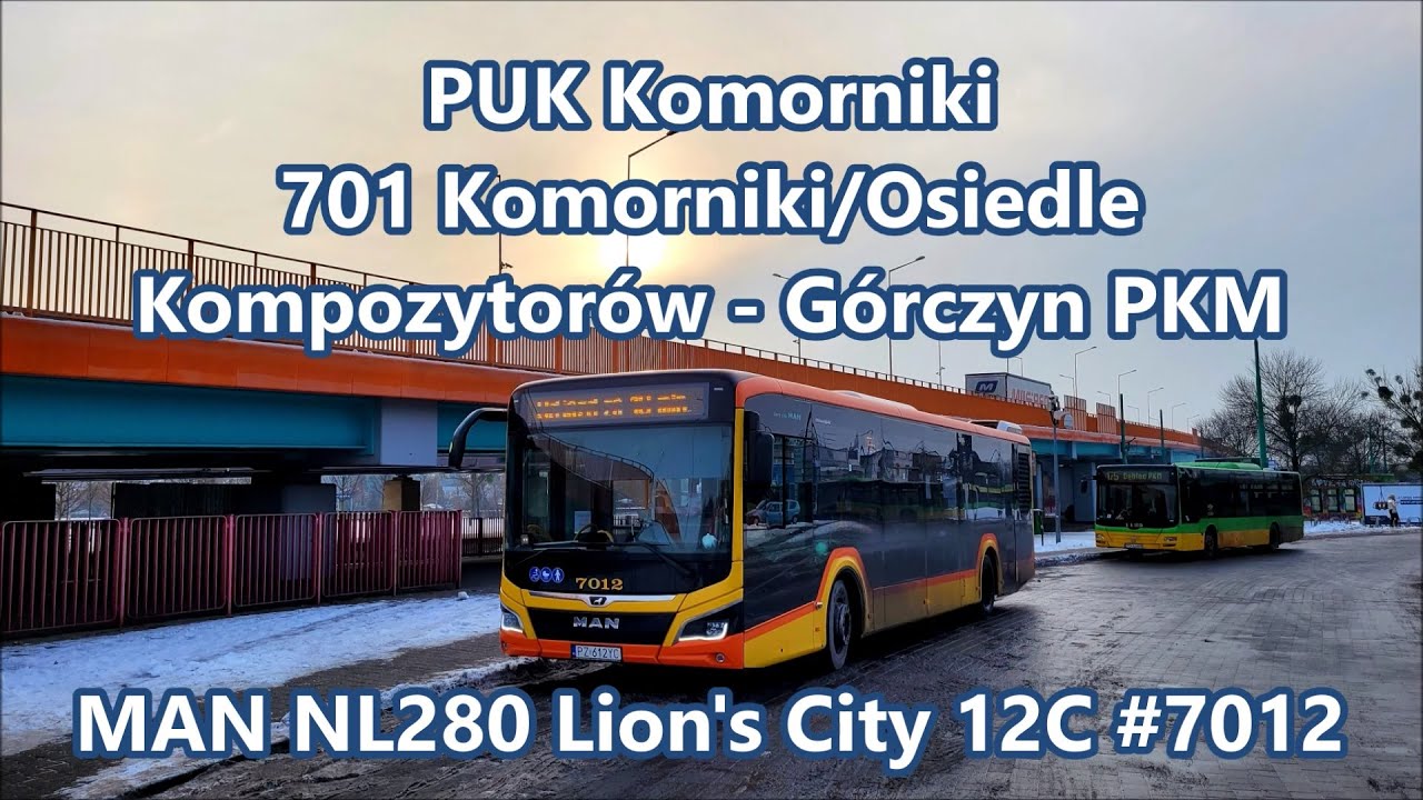 PUK Komorniki - linia 701, MAN NL280 Lion's City 12C EfficientHybrid #7012