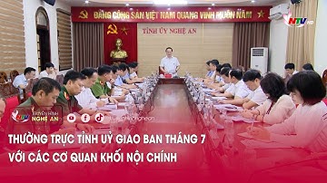 Thường trực Tỉnh ủy giao ban tháng 7 với các cơ quan khối Nội chính