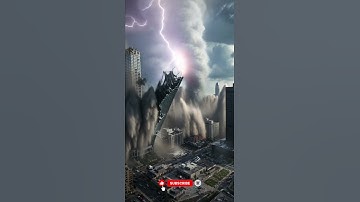 Massive Tornado Destroys City Skyscrapers! #flood #aigenerated #america