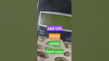 ABB drive fault F0022 &A2026  code how to rectify this fault
