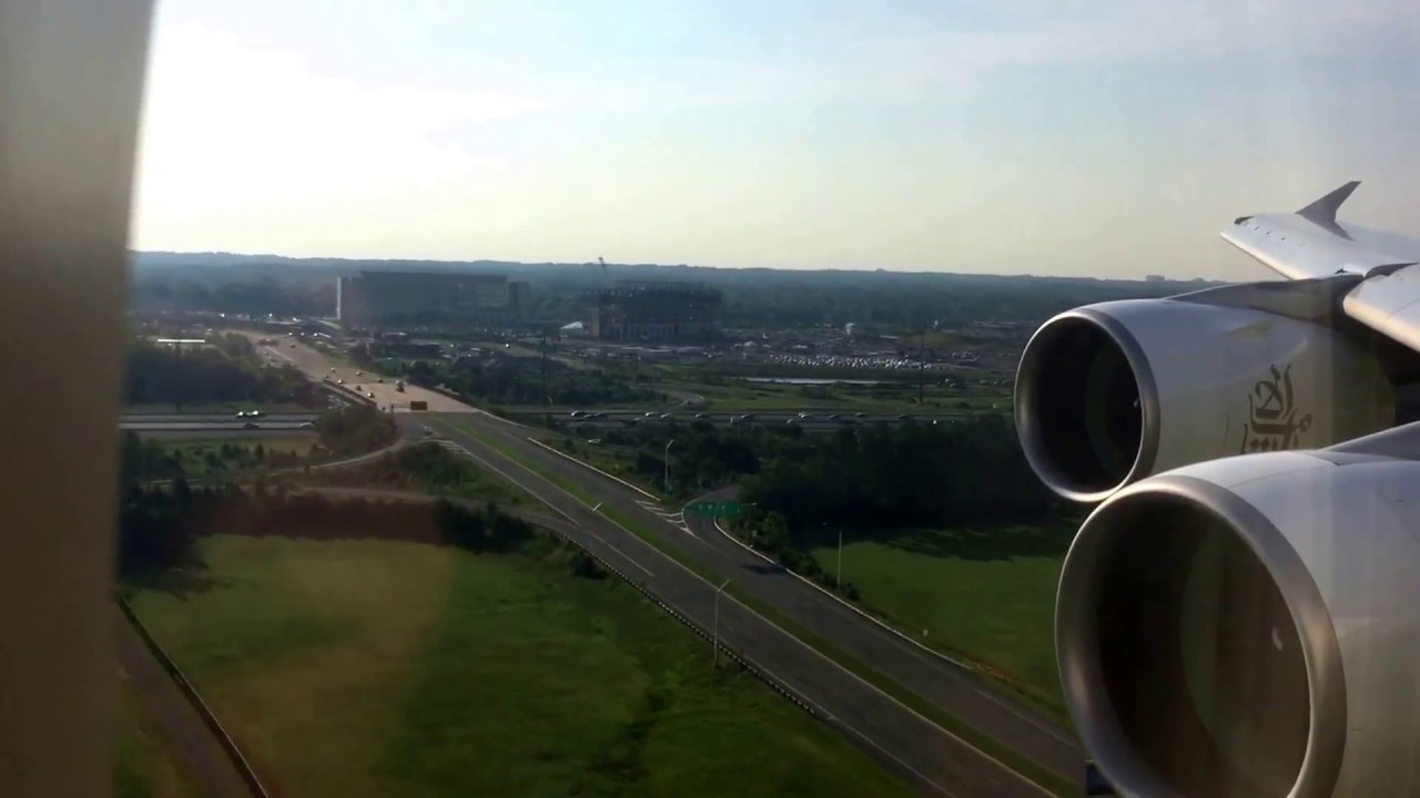 Emirates A380 Landing (smooth) at Washington Dulles Airport YouTube