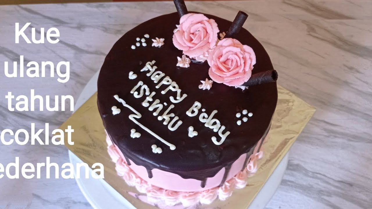 Kue ulang tahun coklat sederhana harga terjangkau - YouTube