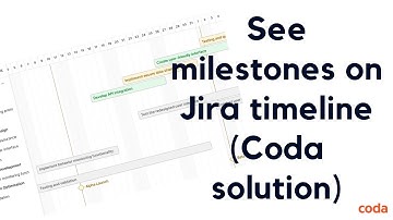 Show milestones on Jira timeline/roadmap in Coda - Jira integration