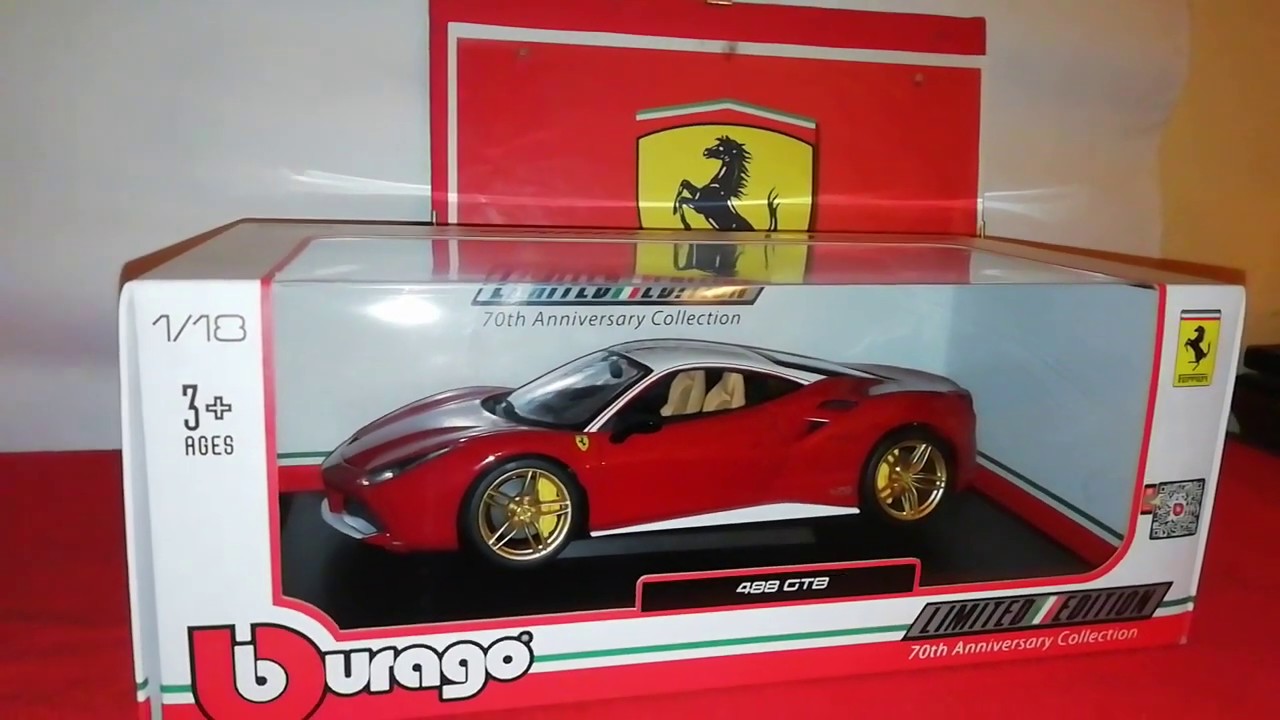 burago limited edition 1\18 ferrari 488gtb niki lauda - YouTube