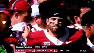 Iowa State plants Cyclone Flag at midfield on Oklahoma and Baker Mayfield in Upset Win