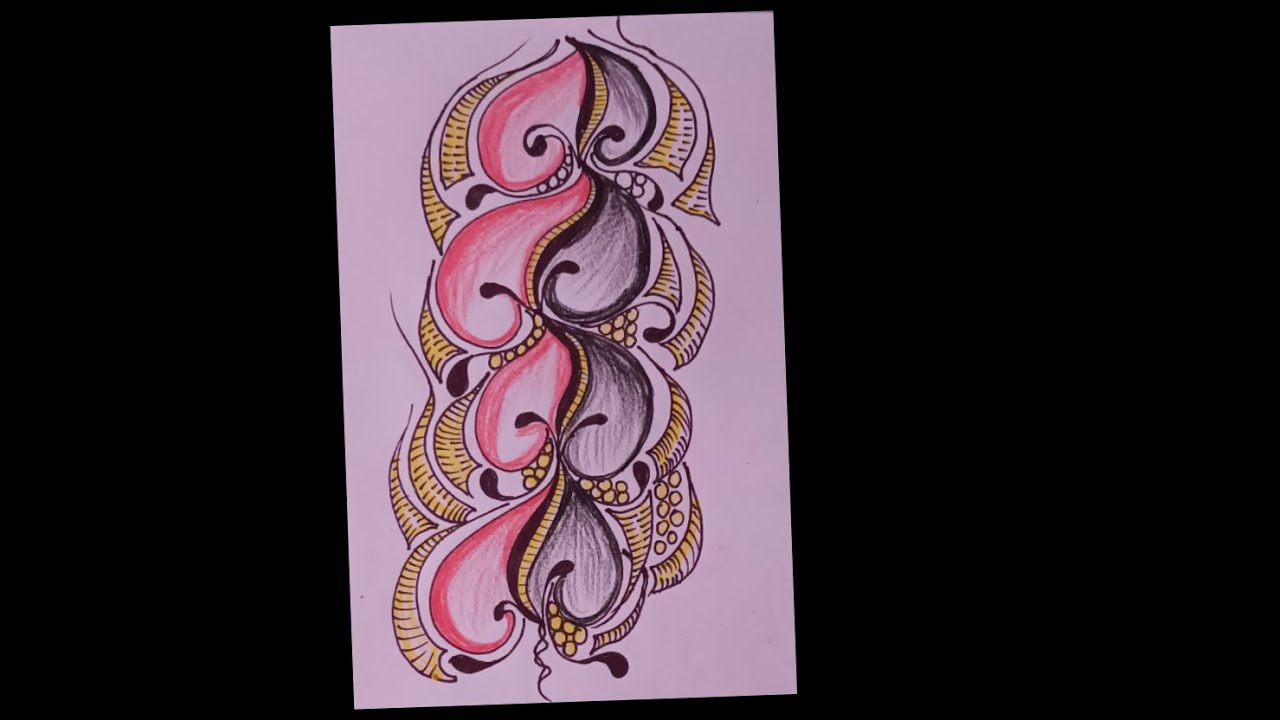 Zentangle Pattern Art// @Tangle Art - YouTube