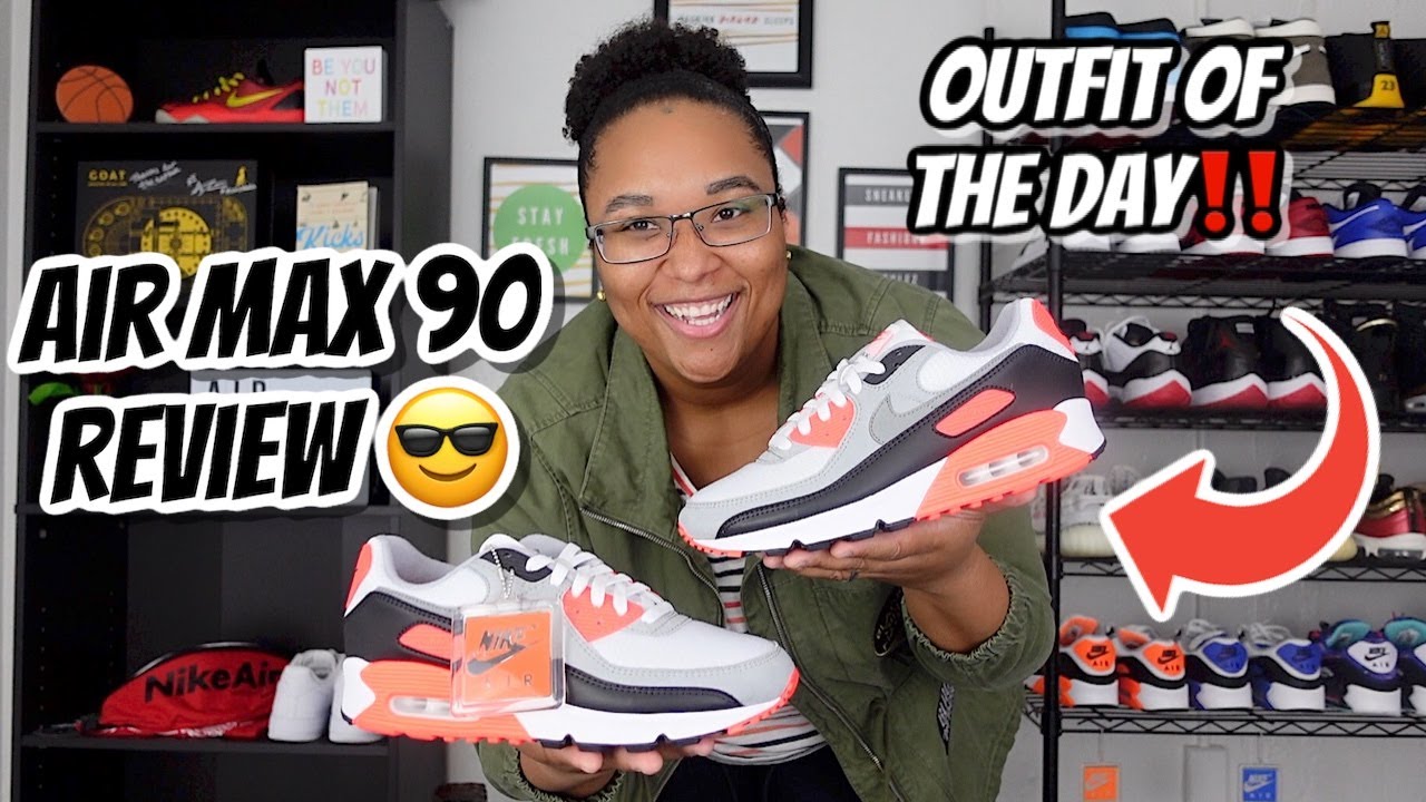 THESE ARE FIRE! NIKE AIR MAX 90 BLACK MYSTIC RED On Feet Review 