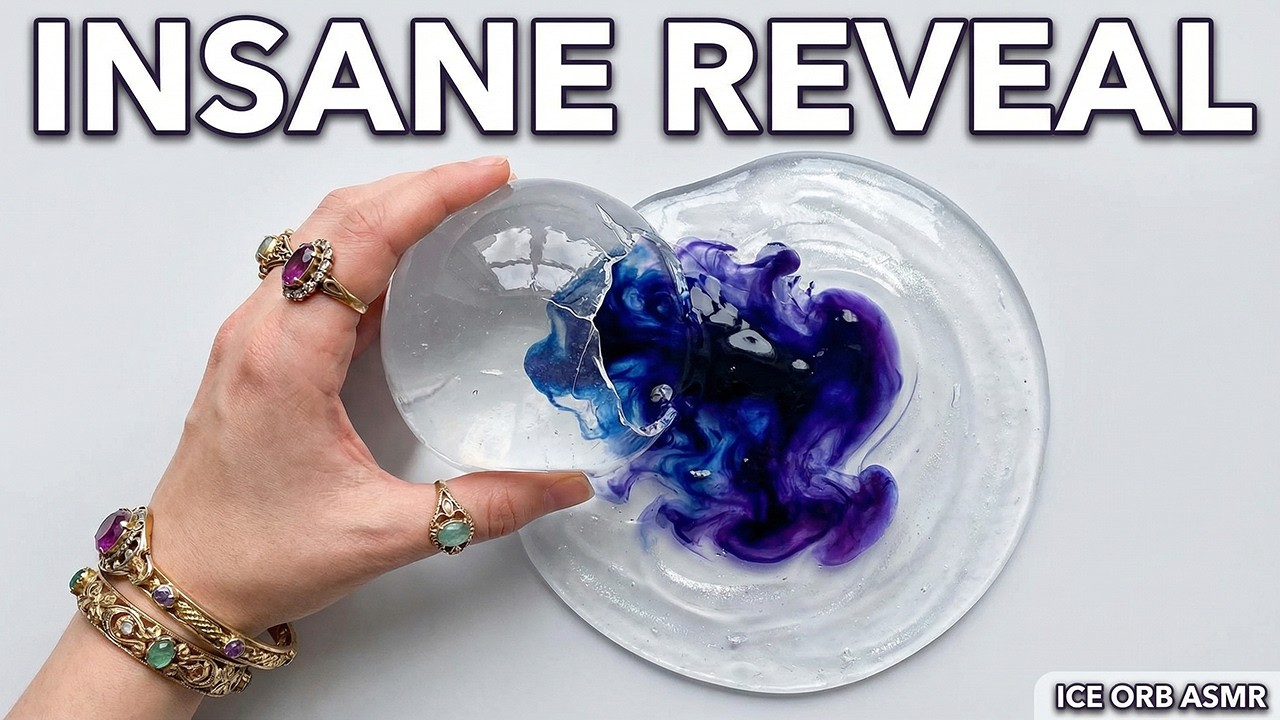 Most Satisfying Ice Sphere Breaks, Slime Floods Out AI | ASMR