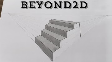 How to Draw 3D Steps, Step-by-Step, in Two-Point Perspective: Easy Tutorial for Beginners.beyond2d