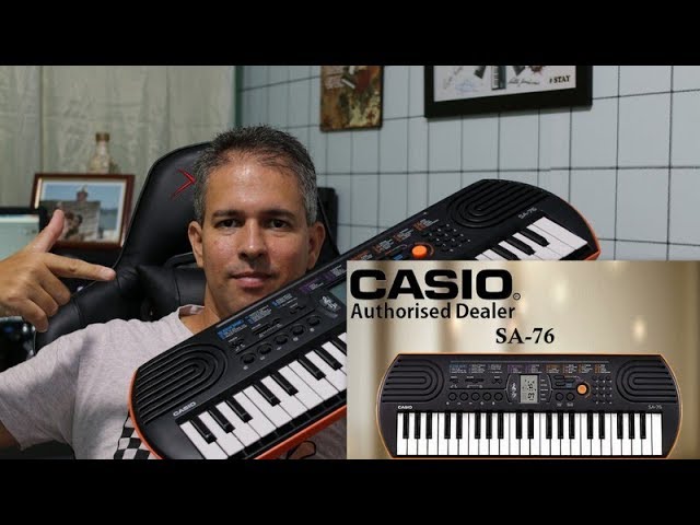 Mini Teclado Elétrico Infantil Casio SA-76H2 - Preto/Laranja - Shopping  TudoAzul