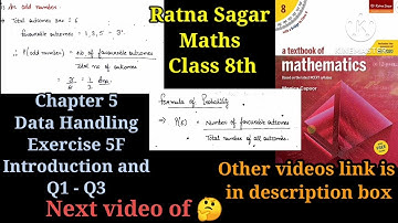 Ratna sagar class 8 maths exercise 5F || Data handling || Mathsadda ||
