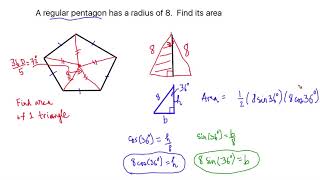 Area of Regular Pentagon
