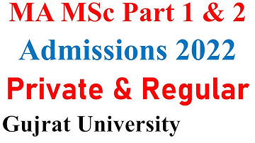 MA Msc Part 1 & 2 Annual 2022 Exams Admissions University of Gujrat Private & College Admissions UOG