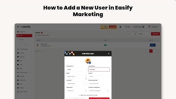 How to Add a New User in Easify Marketing | Easify Marketing | Tutorial