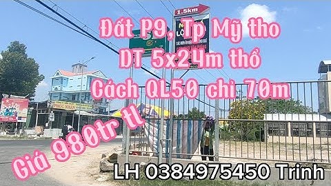 Đất KP3, P9 Tp Mỹ Tho, cách nhựa chỉ 20m giá 980tr