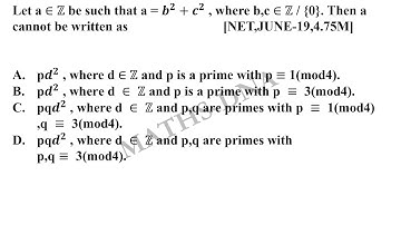 Q21 | CSIR-NET/JRF | MATHEMATICS | JUNE - 2019 | PART - C | ABSTRACT ALGEBRA