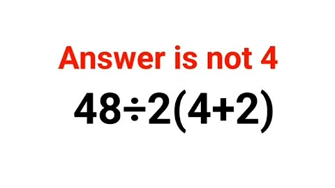 48÷2(4+2) The answer is not 4. Many got it wrong!  Ukraine Math Test #math #percentages #ukraine
