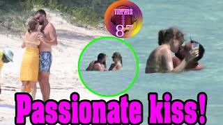 Taylor Swift & Travis Kelce seen kissing in bathing suits on PDA-packed Bahamas vacation