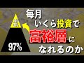 【完全シミュレーション】毎月いくら積立投資をしたら富裕層に入れるのか!最短で上位3%の資産1億円の富裕層になる方法とは!?