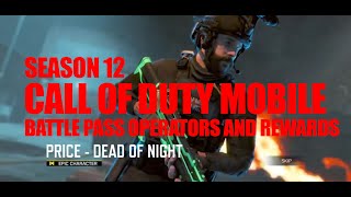 CALL OF DUTY MOBILE SEASON 12 BATTLE PASS AND REWARDS