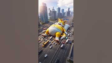 funny story fat Sonic giant sleeping in the city #sonic #play #shorts