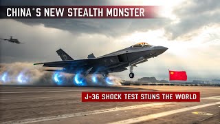Chilling moment China tests new J-36 stealth jet in VERY public show of force