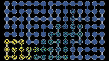 Waves in a maze of connected circles