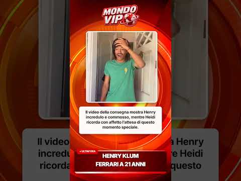 Video Henry Klum stupito: la Ferrari da sogno per i 21 anni mantenendo una promessa di Tom Kaulitz