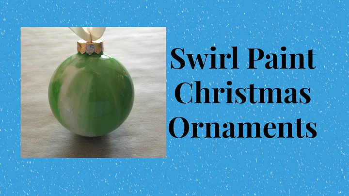 Marble Swirl Paint Christmas Ornament Tutorial - Easy and Beautiful!