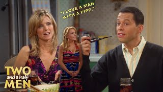 Alan Smokes a Dead Guys Pipe | Two and a Half Men