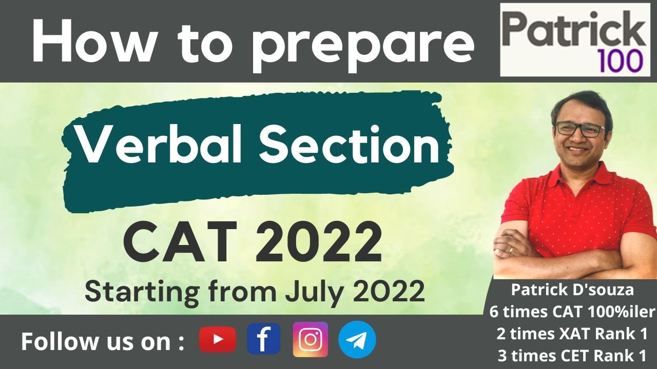 How to prepare Verbal Section for CAT 2022 if starting from July 22 ...