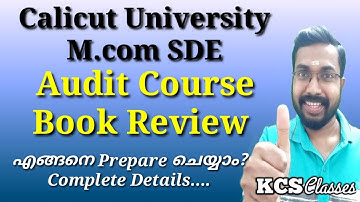 Calicut University M.com SDE Audit Course|Book Review|Complete Details|How to do a Book Review?