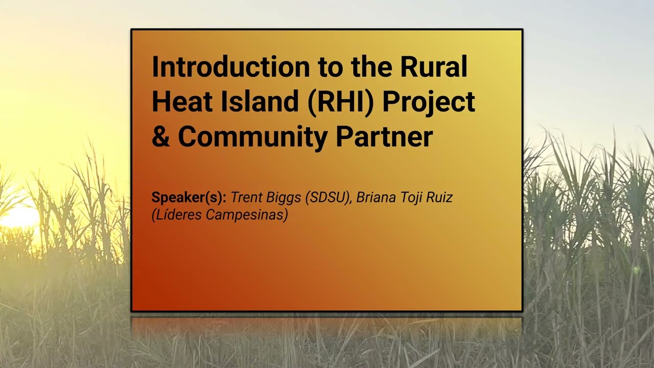 Rural Heat Islands Presentations Oct 1 2025