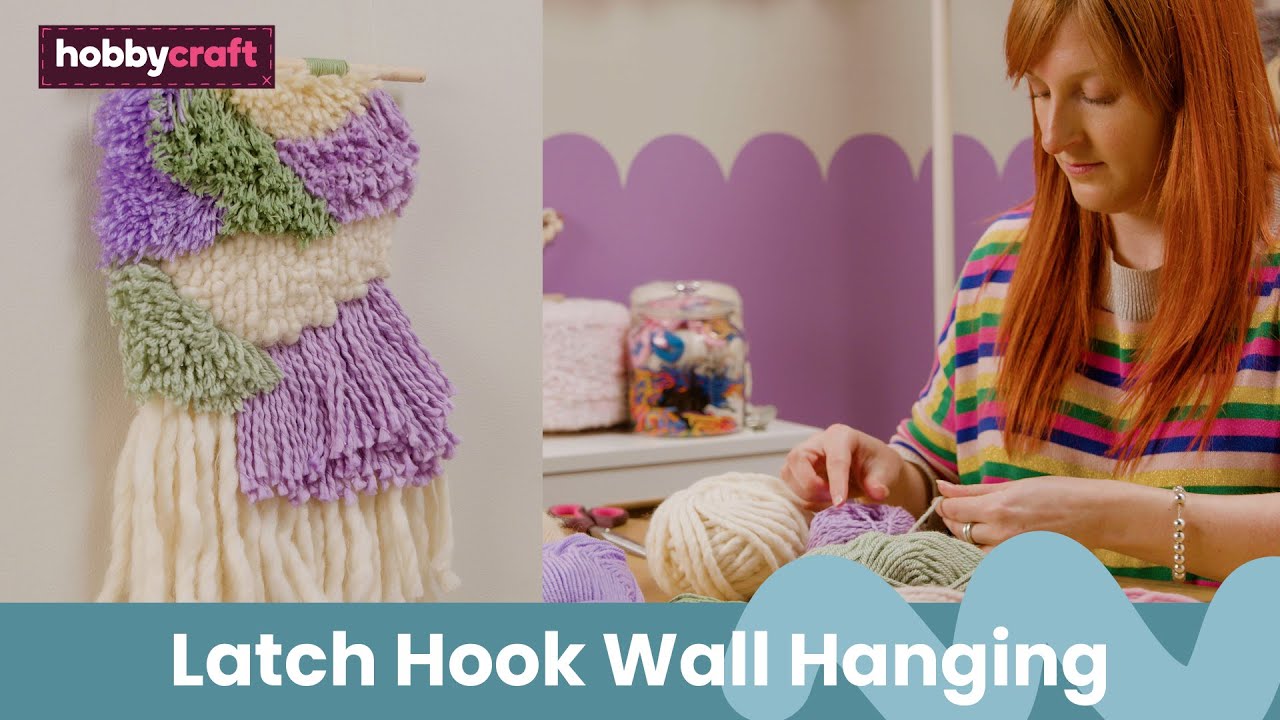 DIY Latch Hook Wall Hanging  Latch hook rug kits, Latch hook rugs, Rug  hooking