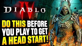 Diablo 4 - Do This BEFORE You Play To Get A Head Start! (Diablo 4 Tips)