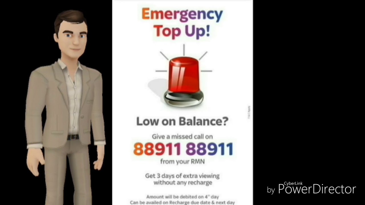 Emergency Top Up On Tata Sky.