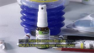 Wie verwendet man - Schmincke AQUA Granulierspray für Aquarellfarben